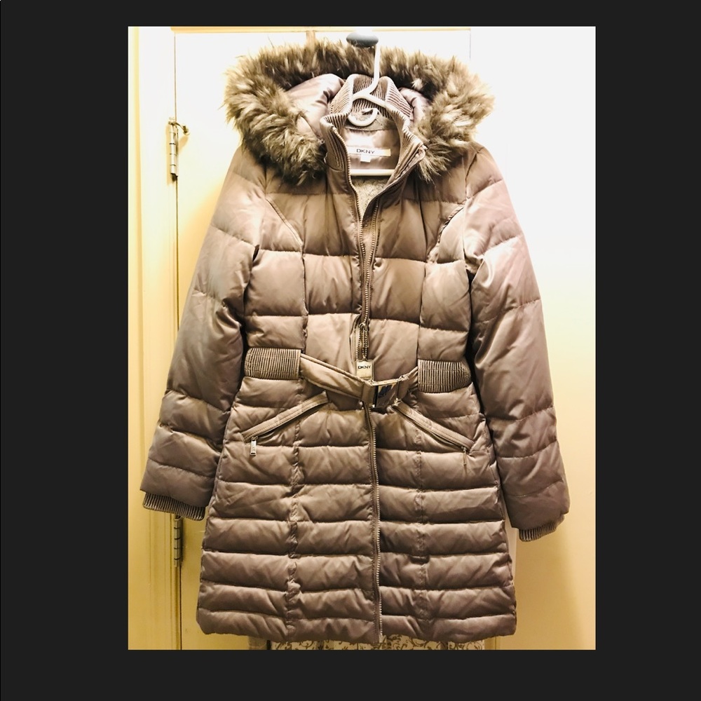 DKNY Women Nice New Warm Down Feather Coat
